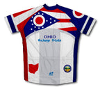 Ohio Flag Short Sleeve Cycling Jersey for Men and Women