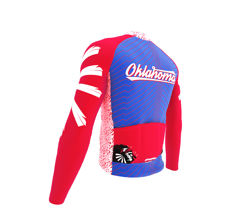 ScudoPro Pro Thermal Long Sleeve Cycling Jersey Oklahoma USA state Icon landmark identity  | Men and Women