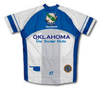 Oklahoma Flag Short Sleeve Cycling Jersey for Men and Women