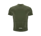 Chroma Contrast |  Short Sleeve Cycling Jersey Olive - Black zip - Gray seam | Men and Women