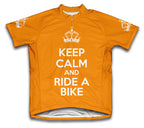 Keep Calm and Ride a Bike Orange Cycling Jersey