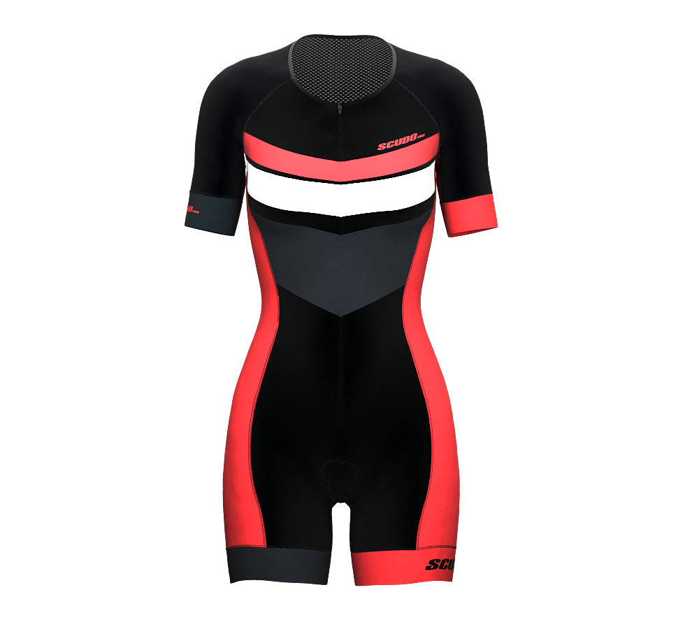 Orange Scudopro Cycling Skin Suit Short Sleeve for WomanOrange Scudopro Cycling Skin Suit Short Sleeve for Woman