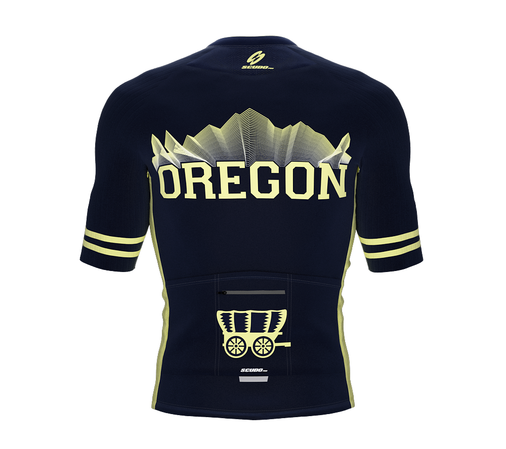 ScudoPro Pro-Elite Short Sleeve Cycling Jersey Oregon USA State Icon landmark symbol identity  | Men and Women