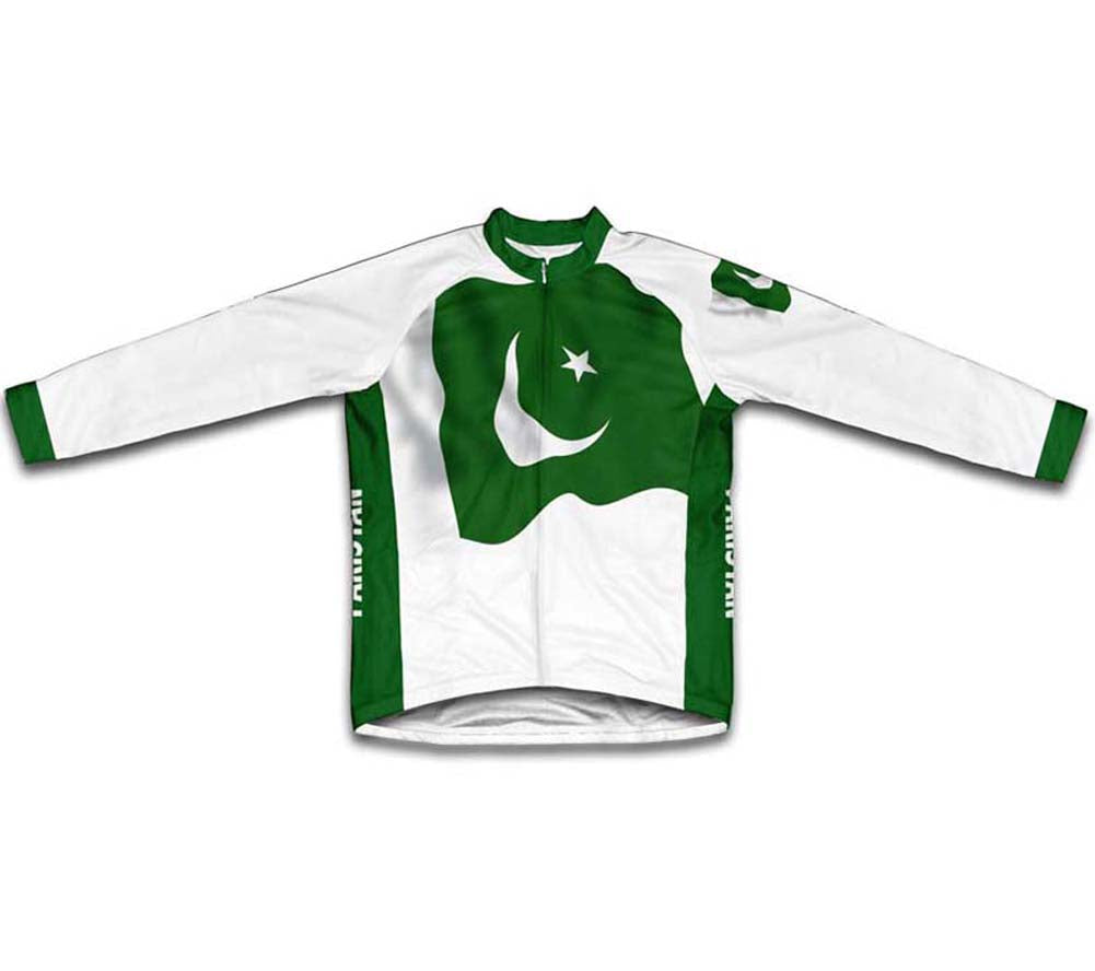 Pakistan Flag Winter Thermal Cycling Jersey