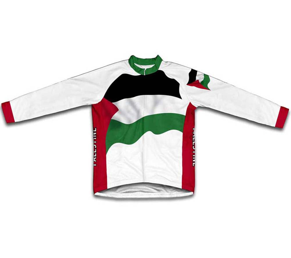 Palestine Flag Winter Thermal Cycling Jersey