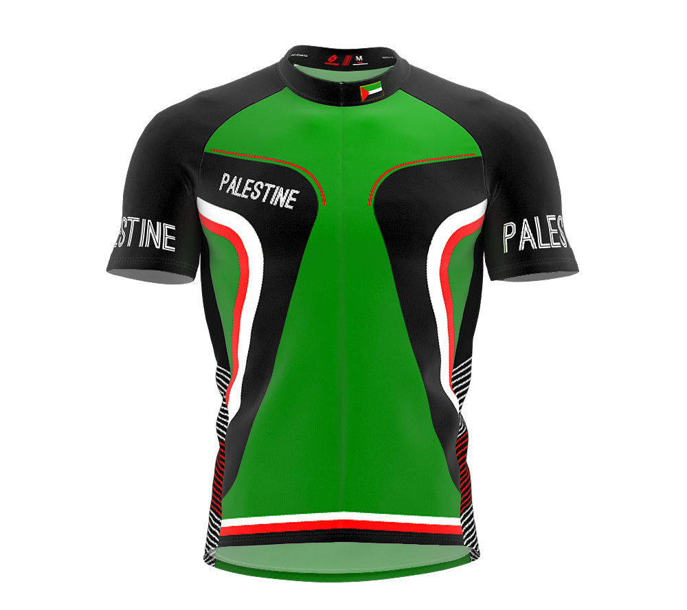 Palestine  Full Zipper Bike Short Sleeve Cycling Jersey