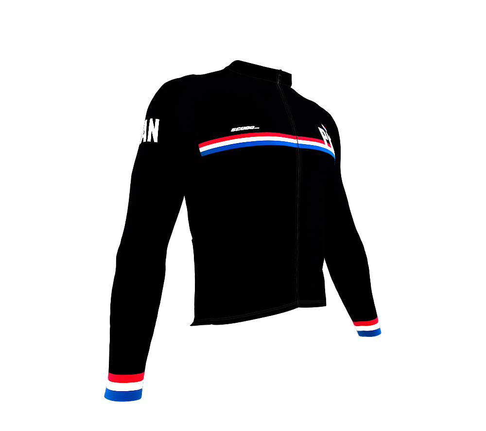 ScudoPro Pro Thermal Long Sleeve Cycling Jersey Country CODE Panama Black | Men and Women