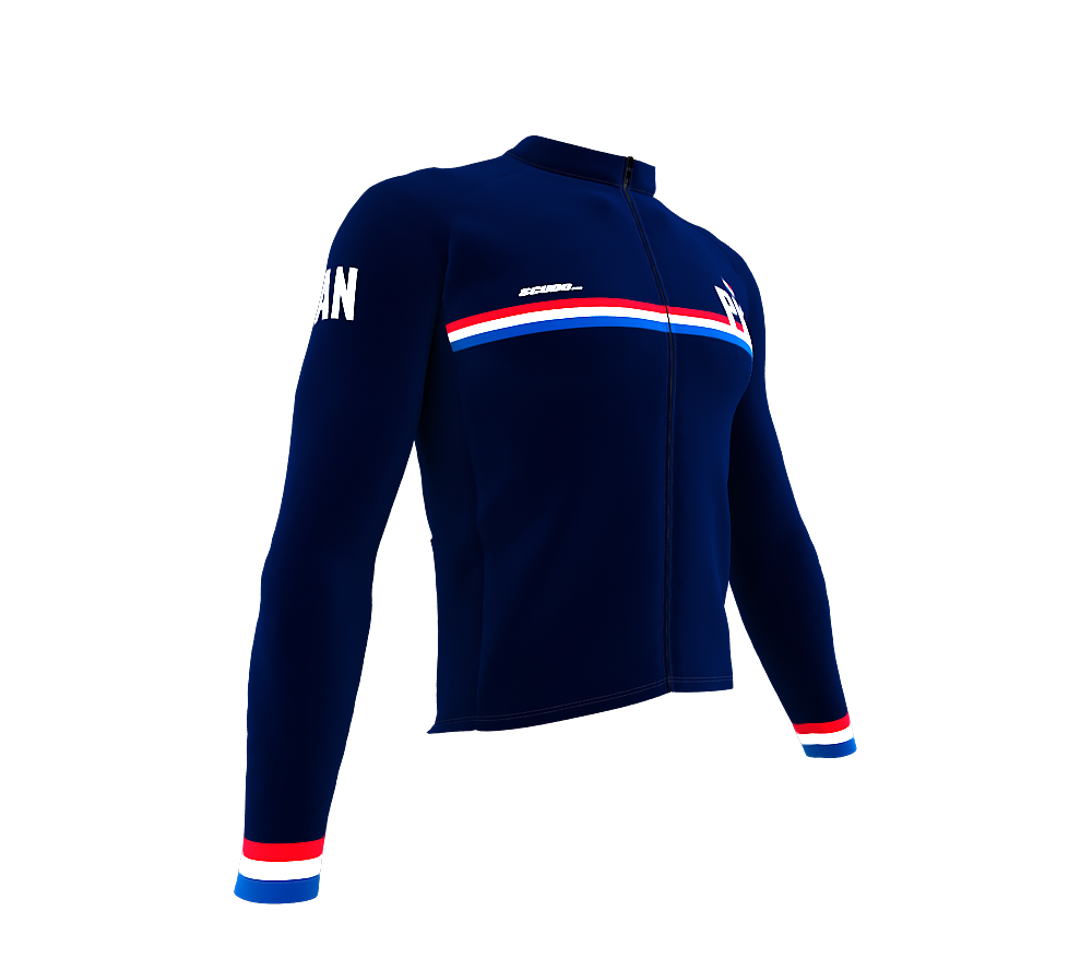 ScudoPro Pro Thermal Long Sleeve Cycling Jersey Country CODE Panama Blue | Men and Women