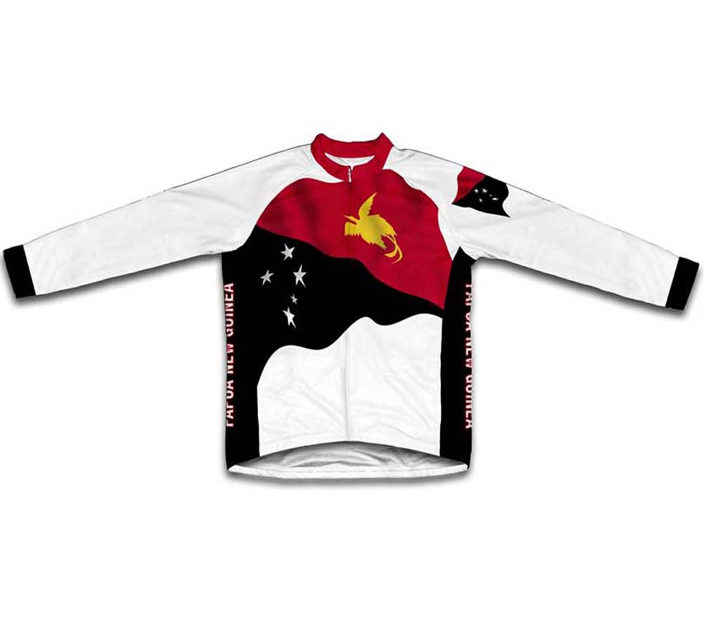 Papua New Guinea Flag Winter Thermal Cycling Jersey