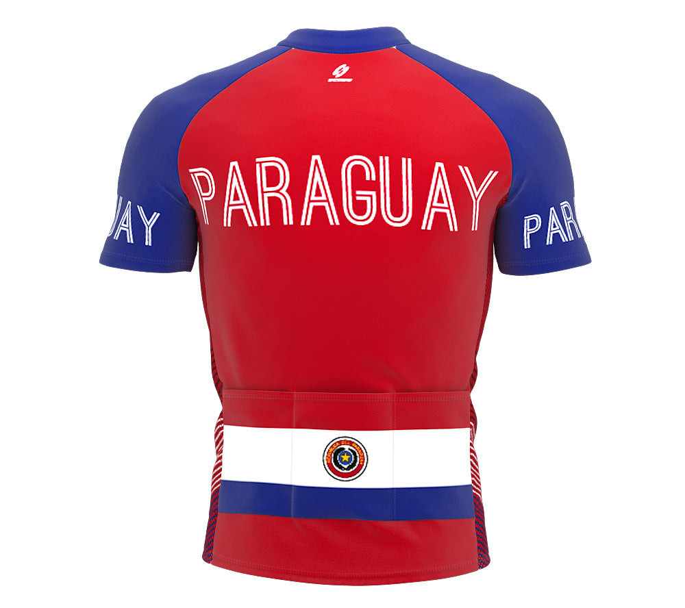 Paraguay  Full Zipper Bike Short Sleeve Cycling Jersey
