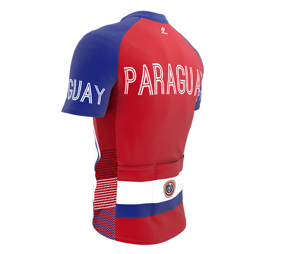 Paraguay  Full Zipper Bike Short Sleeve Cycling Jersey