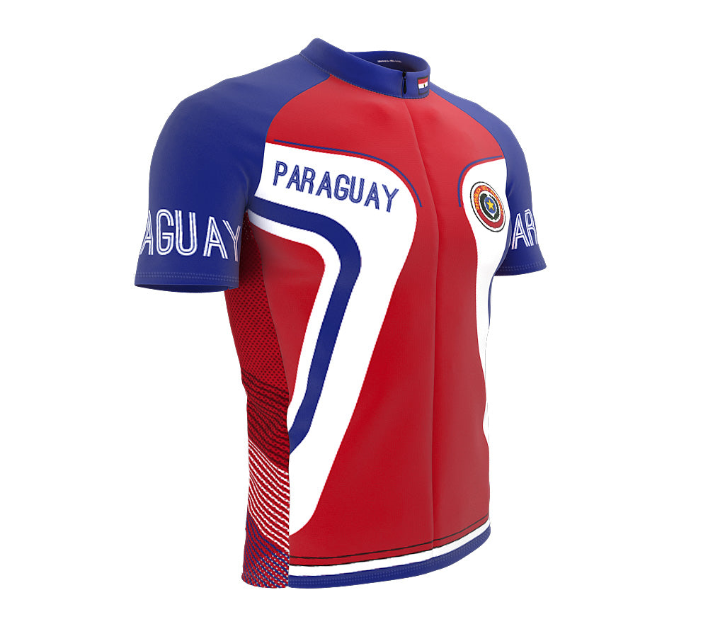 Paraguay  Full Zipper Bike Short Sleeve Cycling Jersey