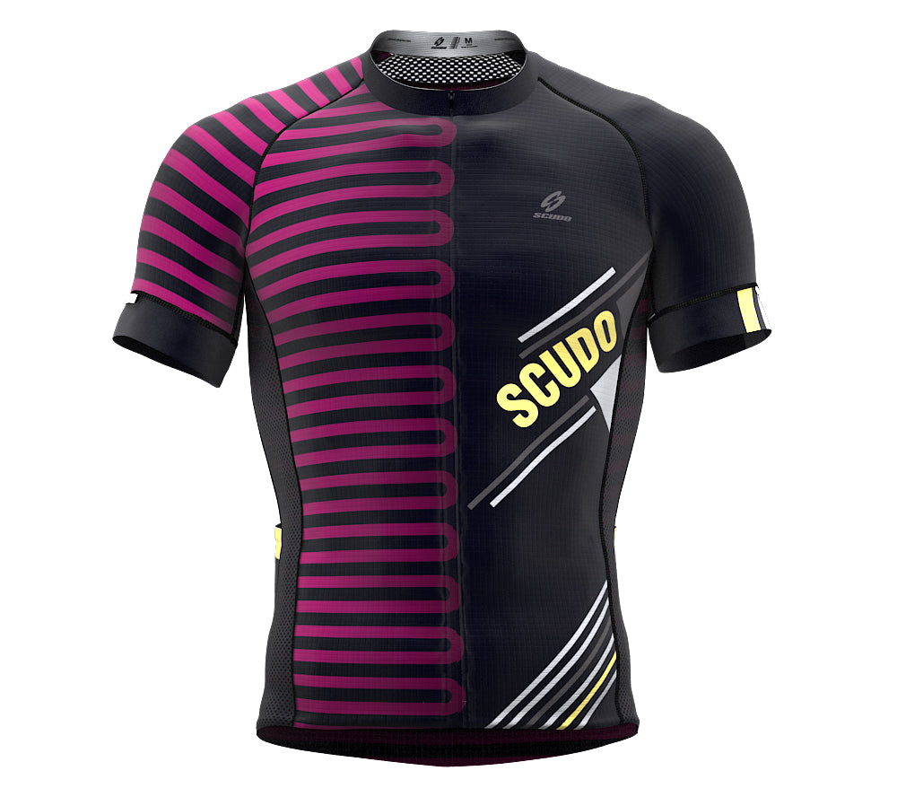 Pedaling Bargundy Short Sleeve Cycling PRO Jersey