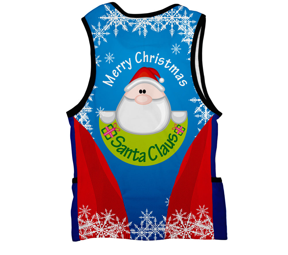 Peekaboo Santa Triathlon Top