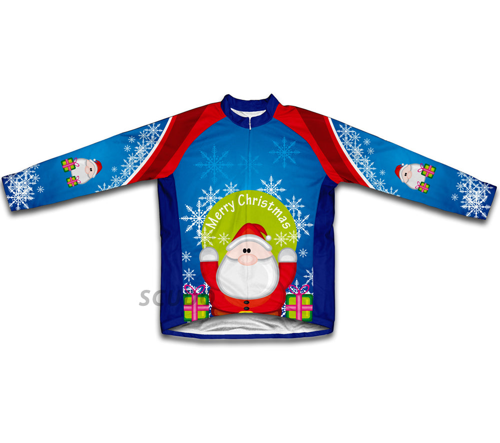 Peekaboo Santa Winter Thermal Cycling Jersey