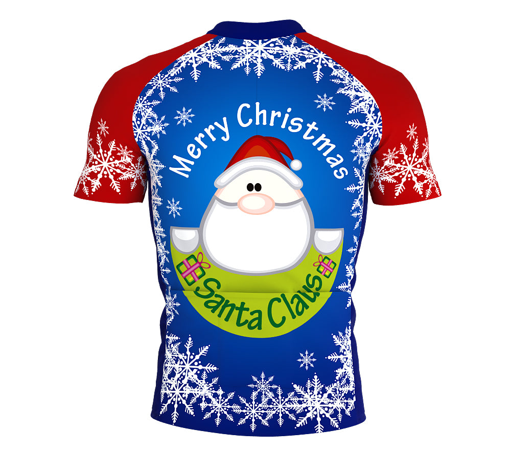 Peekaboo Santa Short Sleeve Cycling Jersey for Men and Women