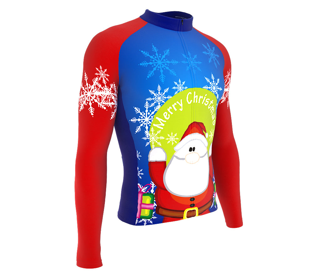 Peekaboo Santa Short Sleeve Cycling Jersey for Men and Women