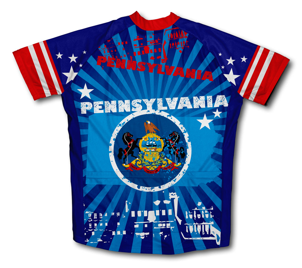 Pennsylvania Short Sleeve Cycling Jersey for Men and Women