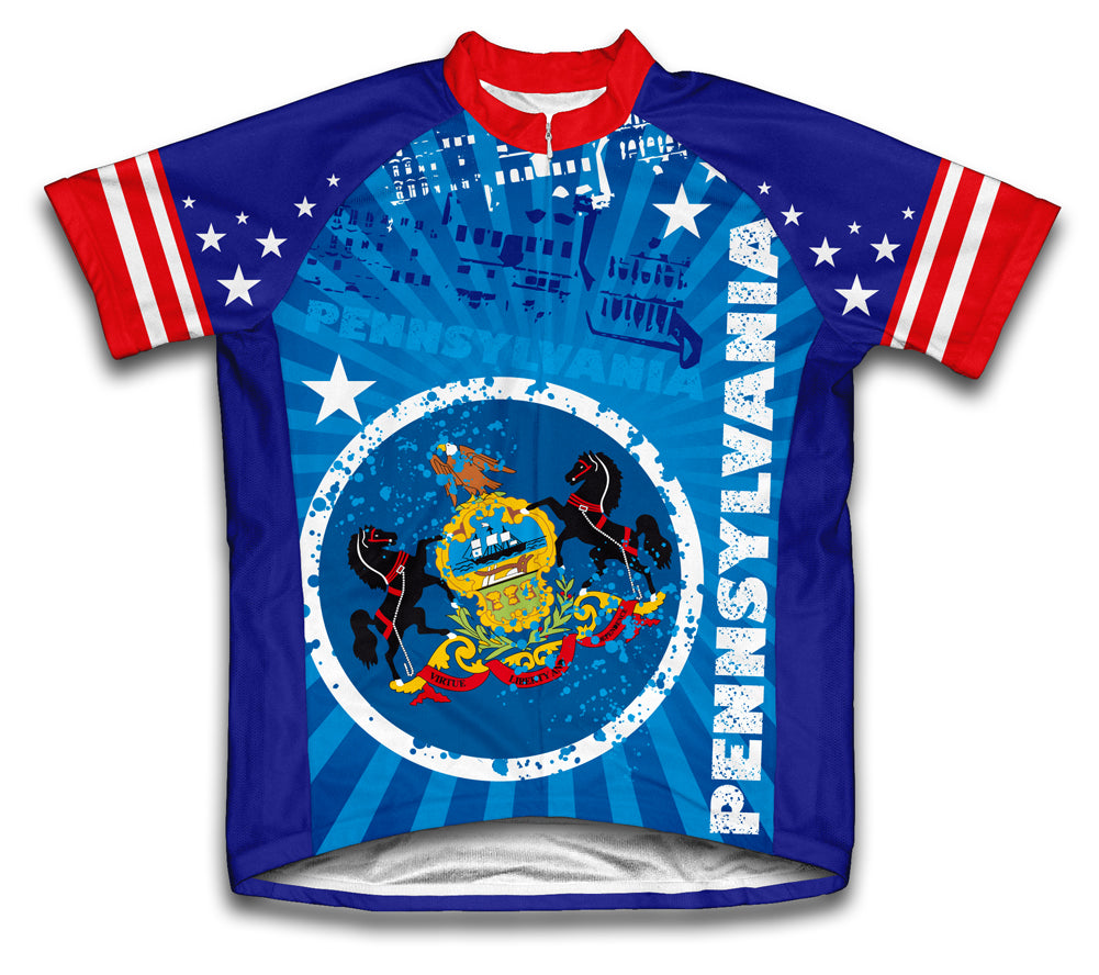 Pennsylvania Short Sleeve Cycling Jersey for Men and Women