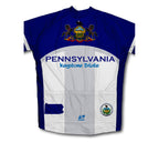 Pennsylvania Flag Short Sleeve Cycling Jersey for Men and Women