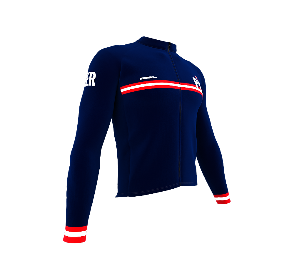 ScudoPro Pro Thermal Long Sleeve Cycling Jersey Country CODE Peru Blue | Men and Women