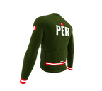 ScudoPro Pro Thermal Long Sleeve Cycling Jersey Country CODE Peru Green | Men and Women