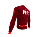 ScudoPro Pro Thermal Long Sleeve Cycling Jersey Country CODE Peru Vine | Men and Women
