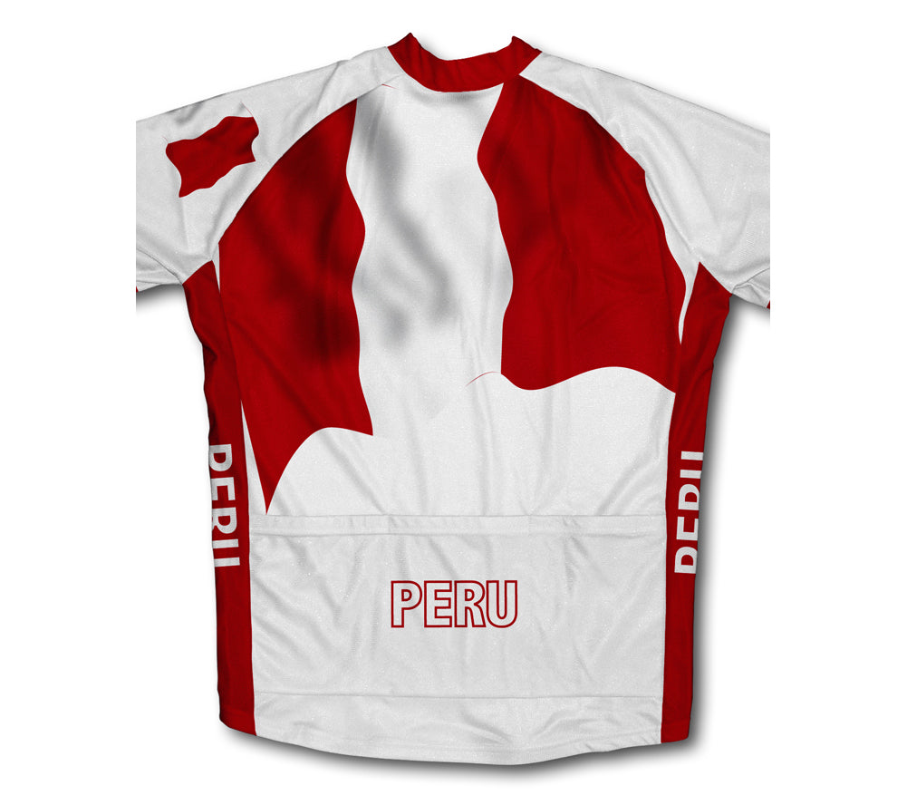 Peru Flag Winter Thermal Cycling Jersey