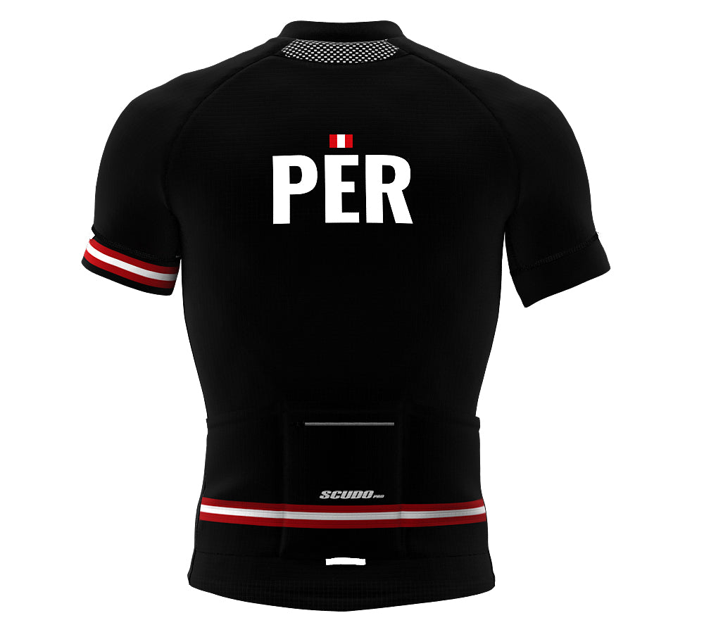 Peru Black CODE Short Sleeve Cycling PRO Jersey for Men and Women