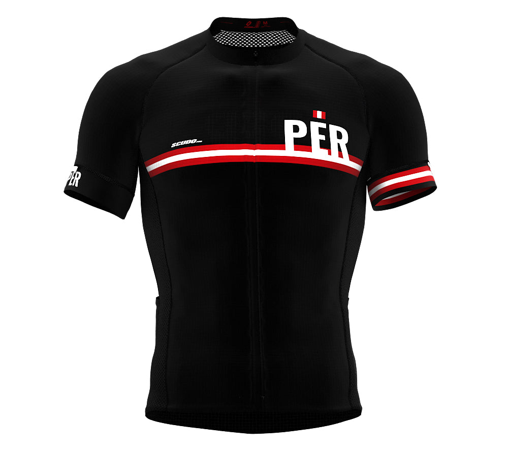 Peru Black CODE Short Sleeve Cycling PRO Jersey for Men and WomenPeru Black CODE Short Sleeve Cycling PRO Jersey for Men and Women