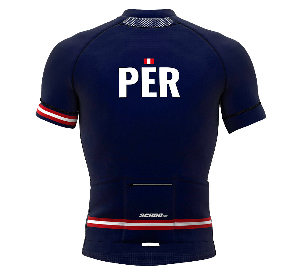 Peru Blue CODE Short Sleeve Cycling PRO Jersey for Men and Women