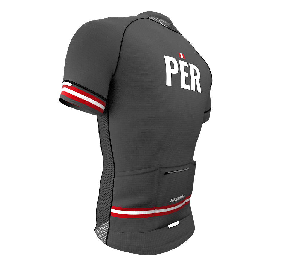Peru Gray CODE Short Sleeve Cycling PRO Jersey for Men and Women