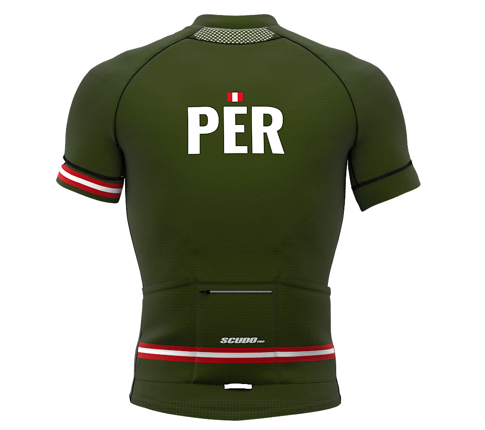 Peru Green CODE Short Sleeve Cycling PRO Jersey for Men and Women