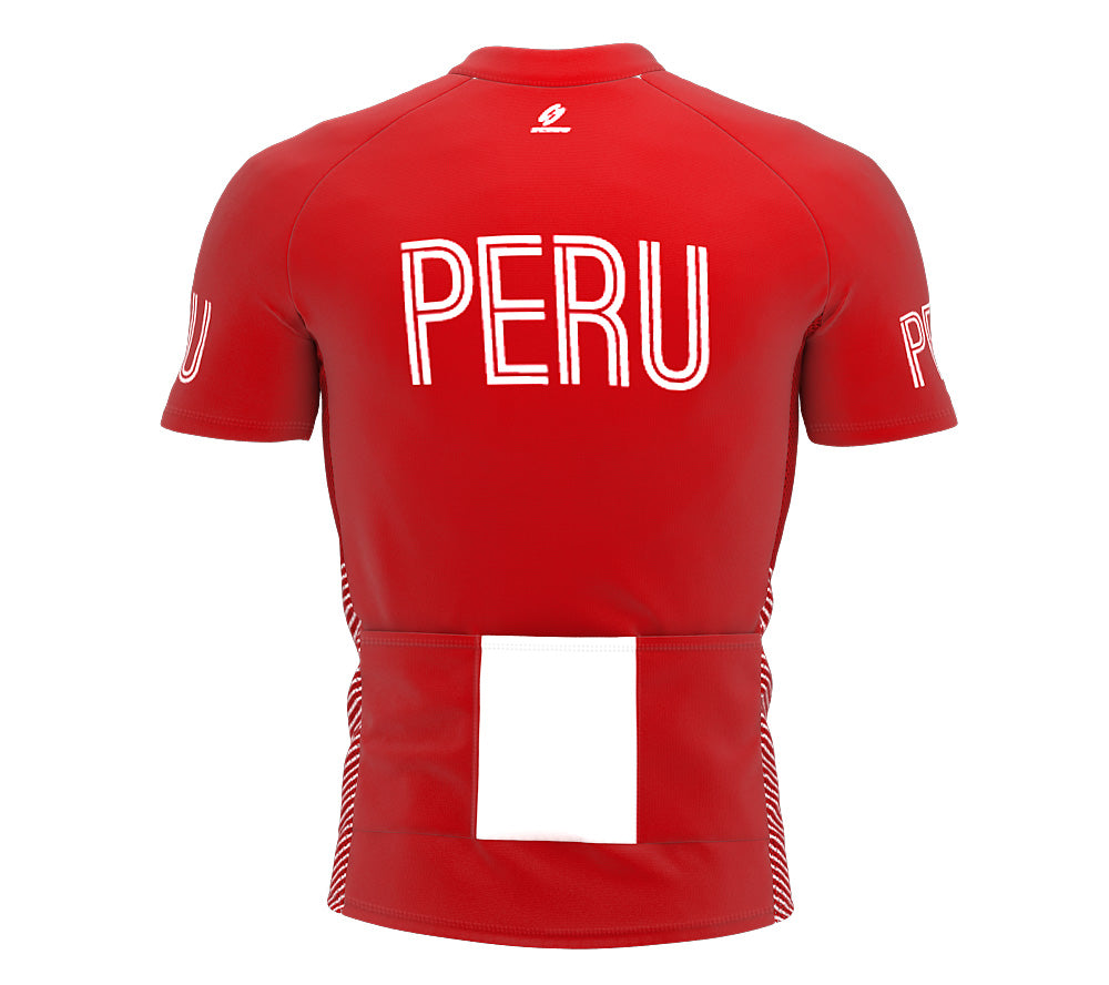 Peru  Full Zipper Bike Short Sleeve Cycling Jersey