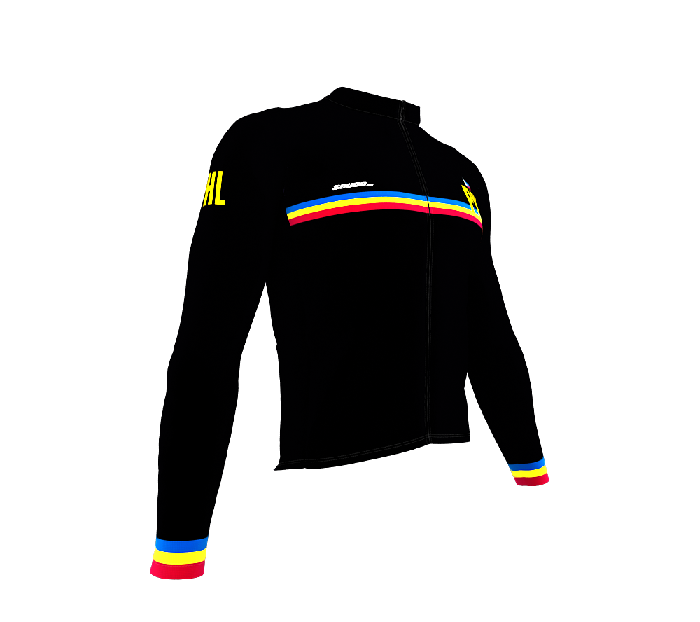 ScudoPro Pro Thermal Long Sleeve Cycling Jersey Country CODE Philippines Black | Men and Women