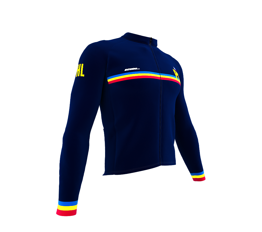 ScudoPro Pro Thermal Long Sleeve Cycling Jersey Country CODE Philippines Blue | Men and Women
