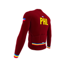 ScudoPro Pro Thermal Long Sleeve Cycling Jersey Country CODE Philippines Vine | Men and Women