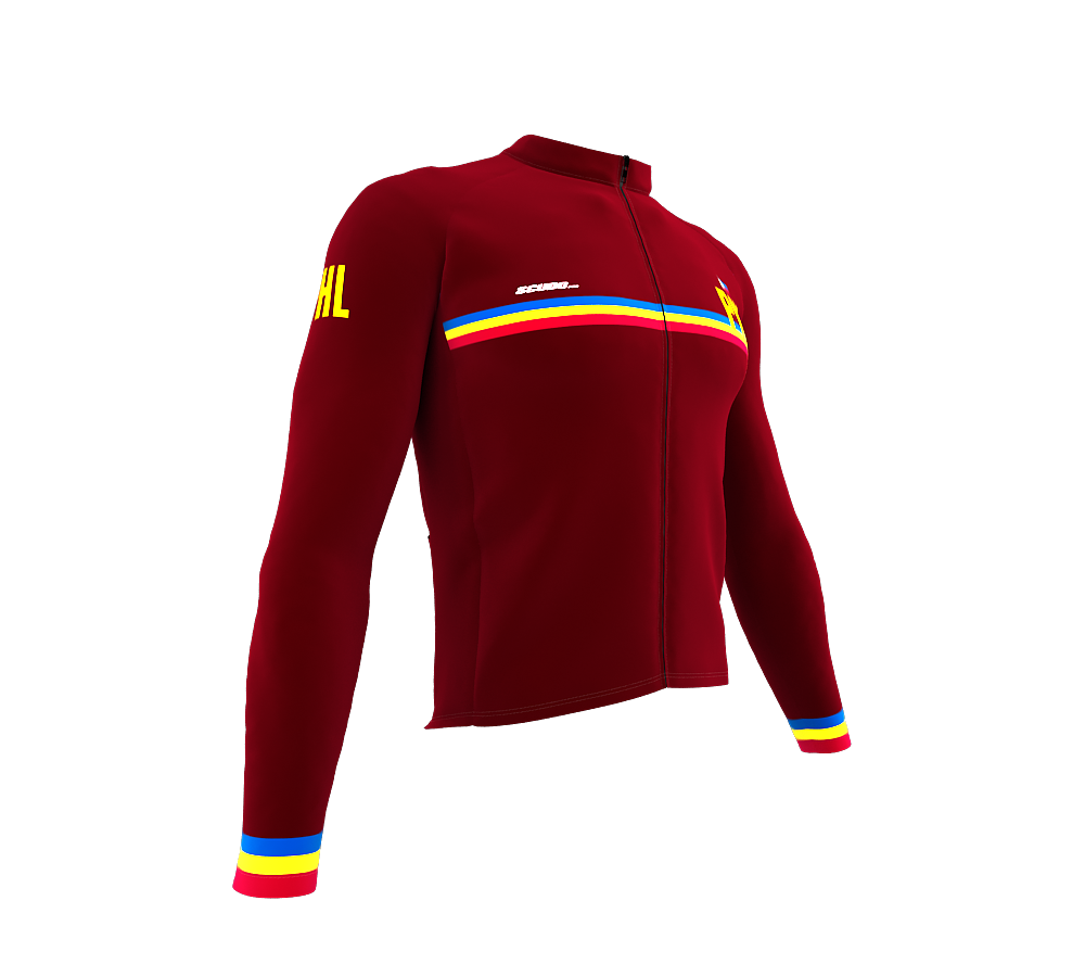 ScudoPro Pro Thermal Long Sleeve Cycling Jersey Country CODE Philippines Vine | Men and Women
