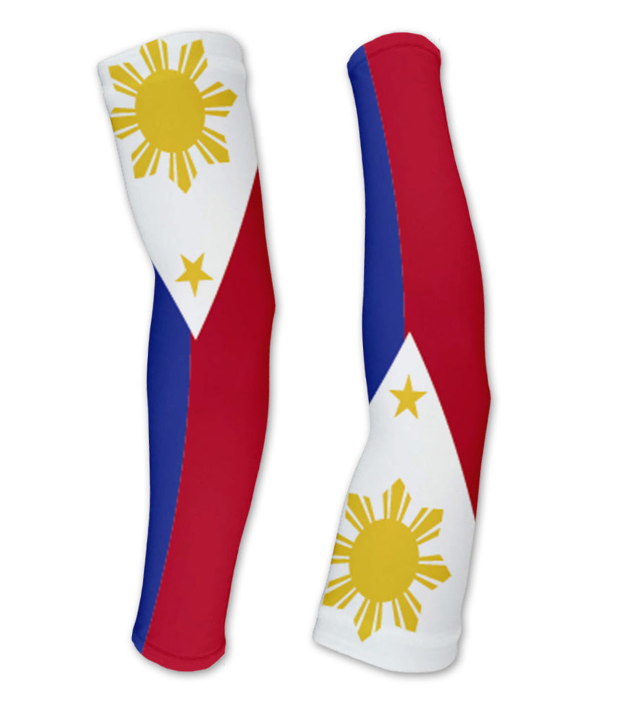Philippines Flag Compression Arm Sleeves UV Protection Unisex - Walking -  Cycling - Running - Golf - Baseball - Basketball