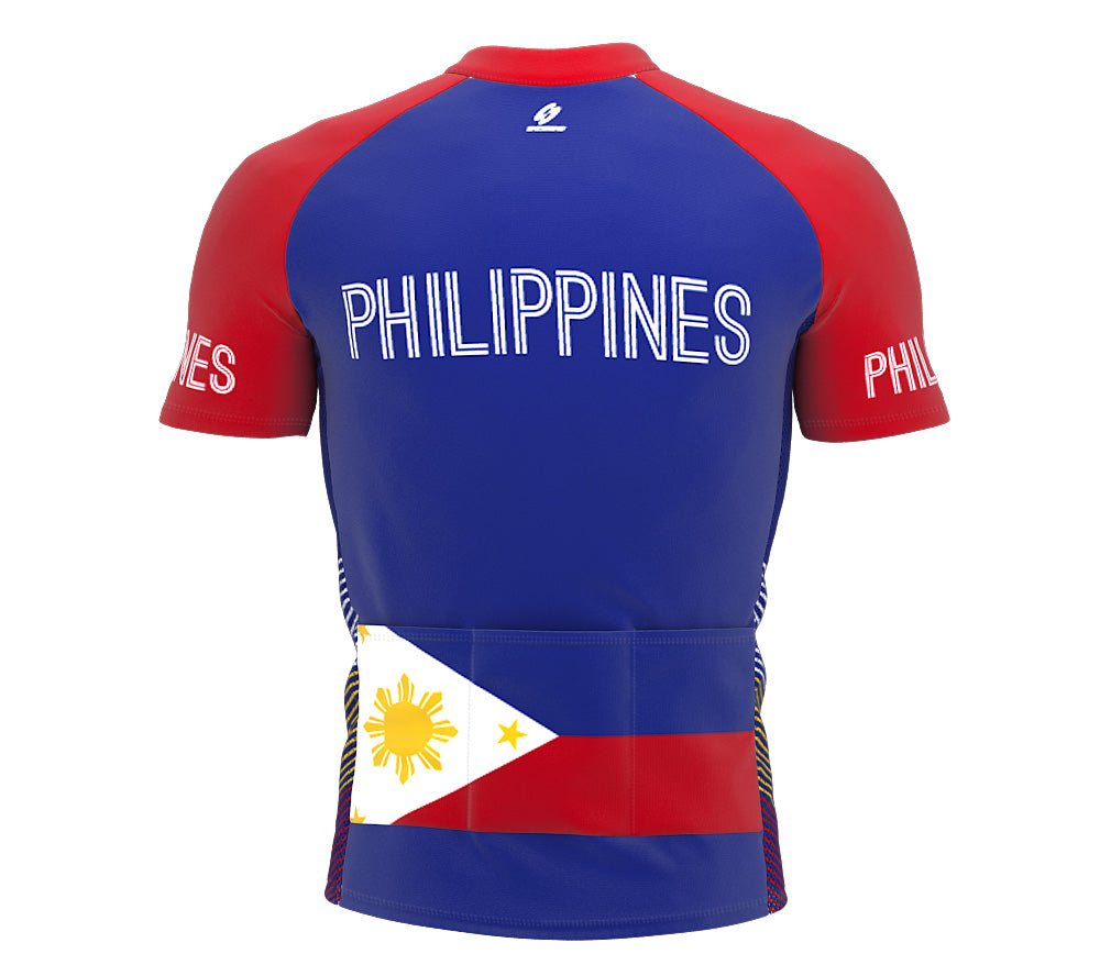 Philippines  Full Zipper Bike Short Sleeve Cycling Jersey