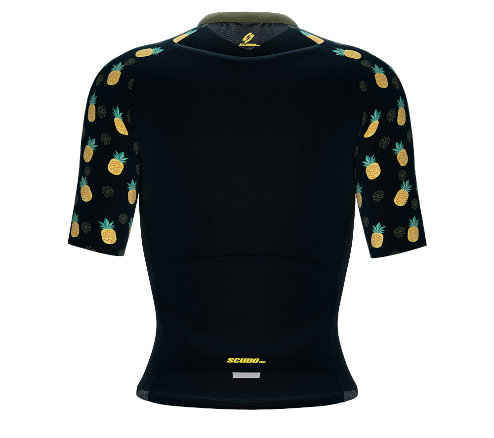 Scudopro Pro-Elite Short Sleeve Cycling Pro Fit Jersey Pineapples for Women