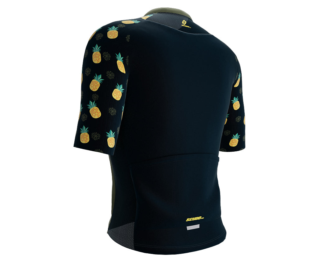 Scudopro Pro-Elite Short Sleeve Cycling Pro Fit Jersey Pineapples for Women