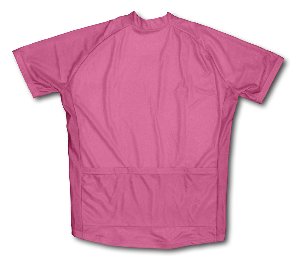 Pink Short Sleeve Cycling Jersey for Men and Women