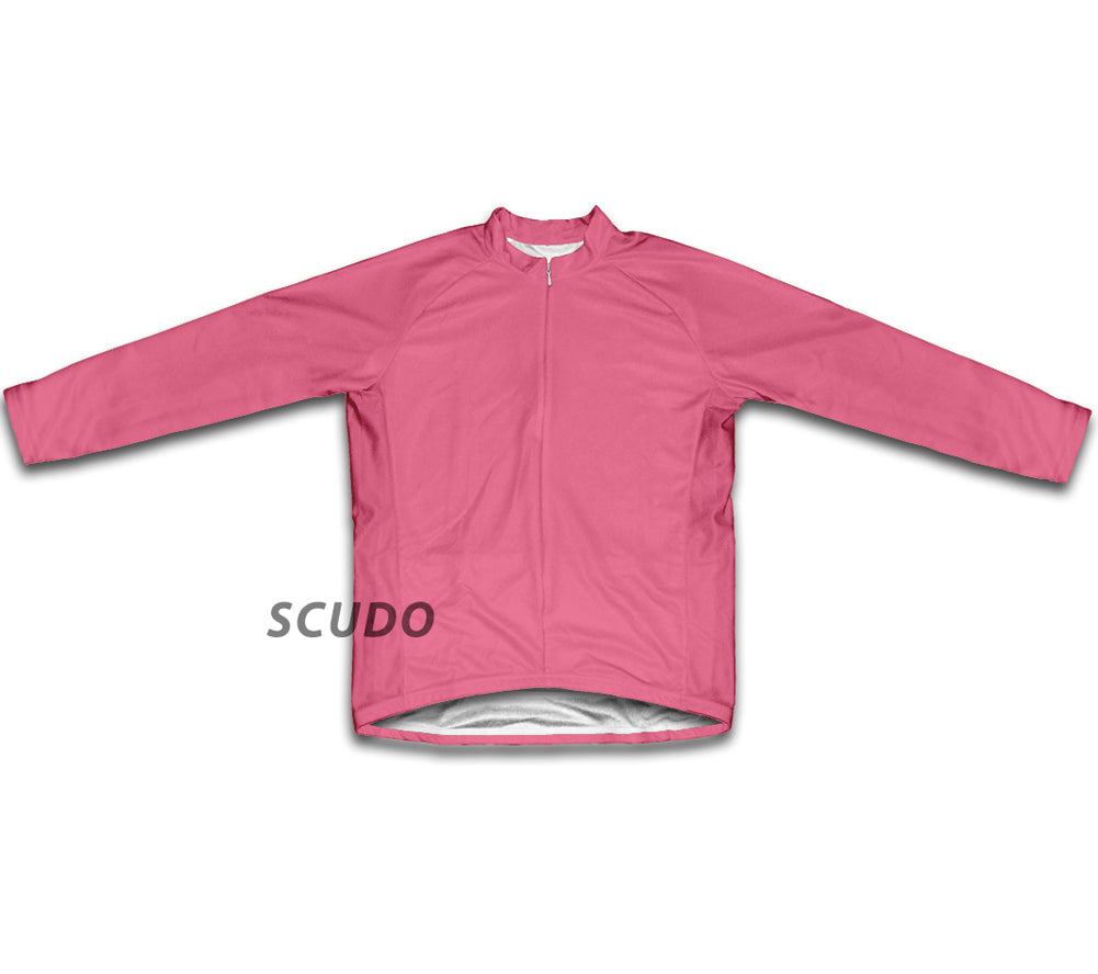 Keep Calm and Ride On Pink Winter Thermal Cycling Jersey