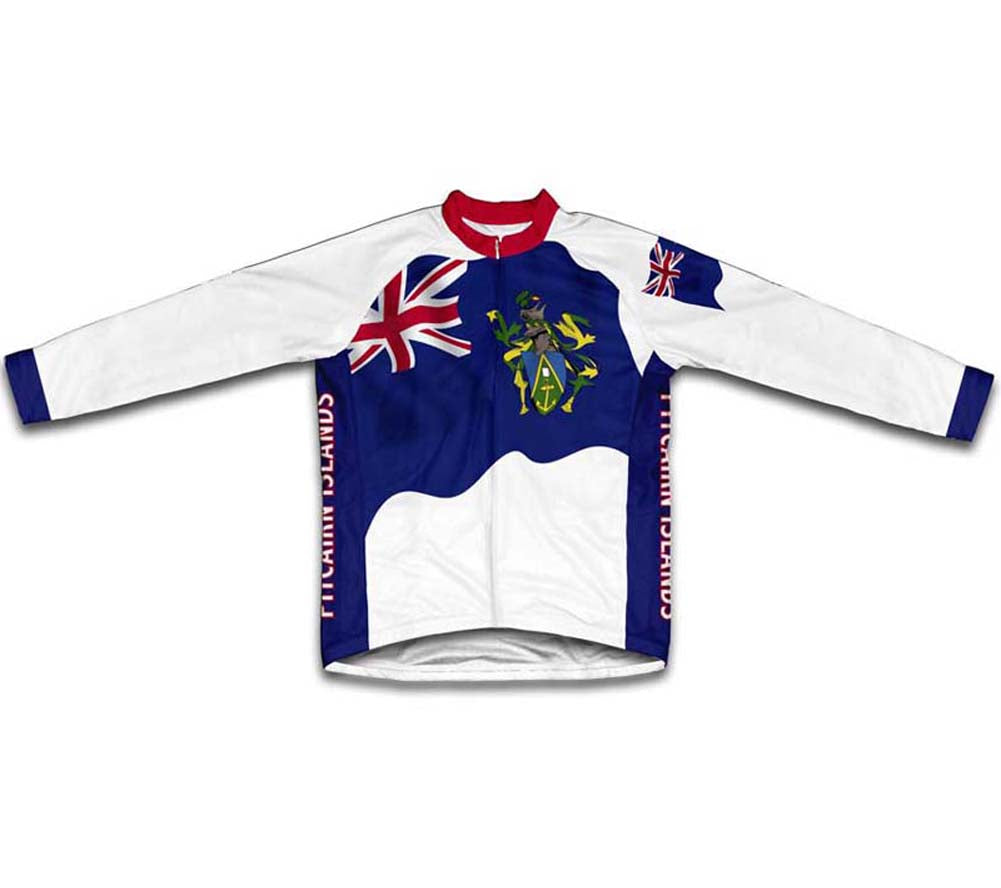 Pitcairn Islands Flag Winter Thermal Cycling Jersey