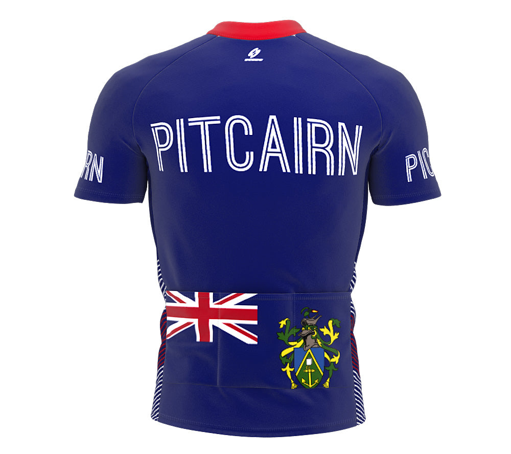 Pitcairn Islands  Full Zipper Bike Short Sleeve Cycling Jersey