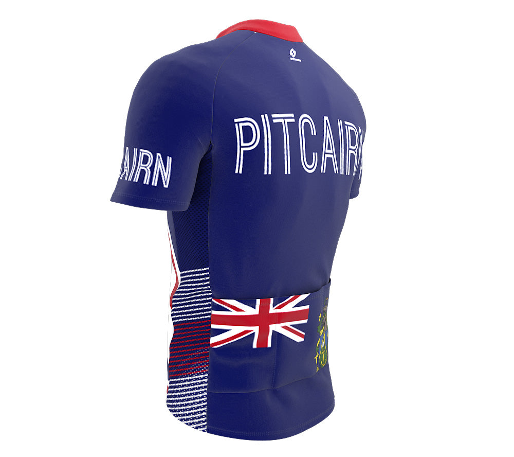 Pitcairn Islands  Full Zipper Bike Short Sleeve Cycling Jersey