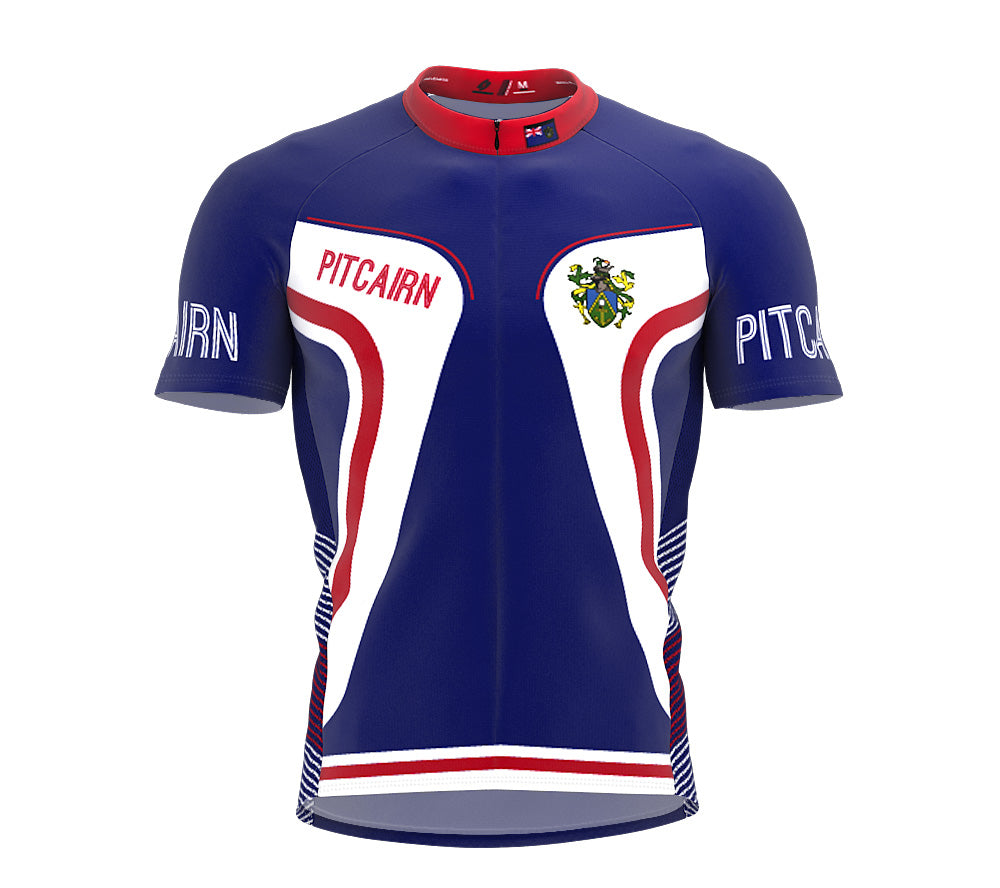 Pitcairn Islands  Full Zipper Bike Short Sleeve Cycling Jersey