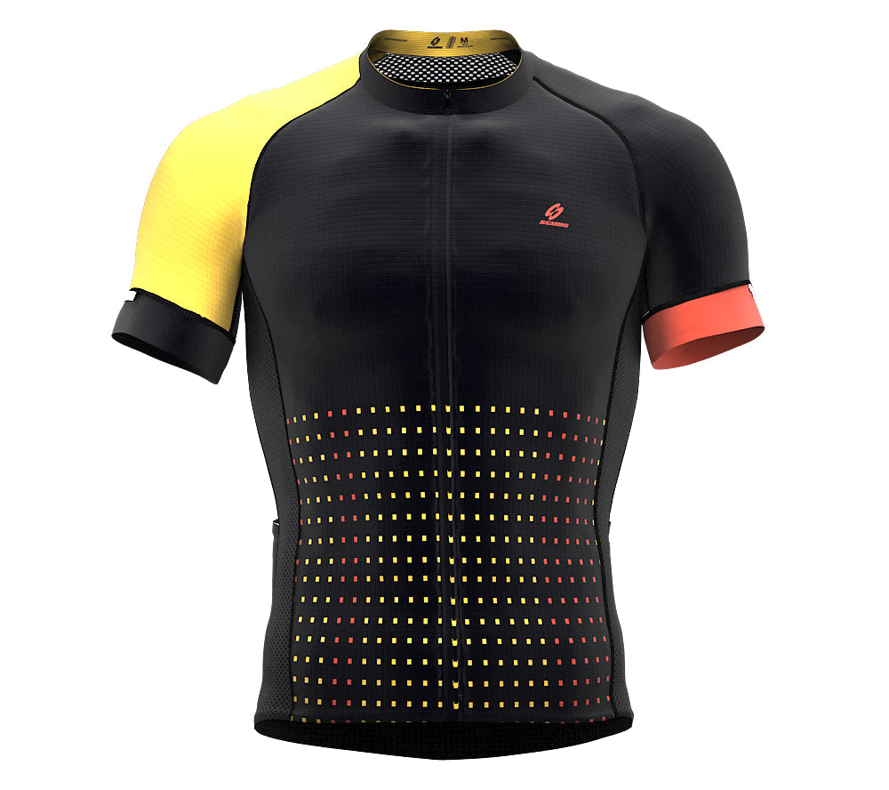 Pixel Orange Short Sleeve Cycling PRO Jersey