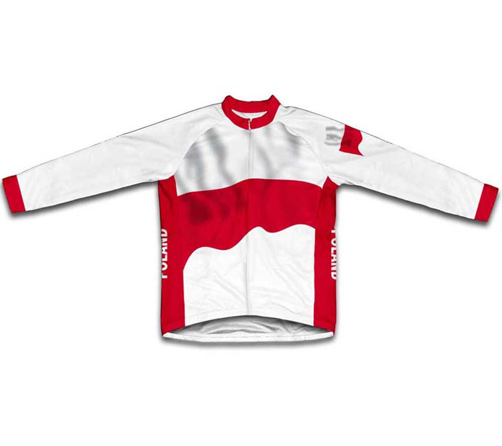 Poland Flag Winter Thermal Cycling Jersey